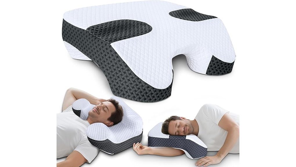 saheyer side sleeper pillow with arm holes