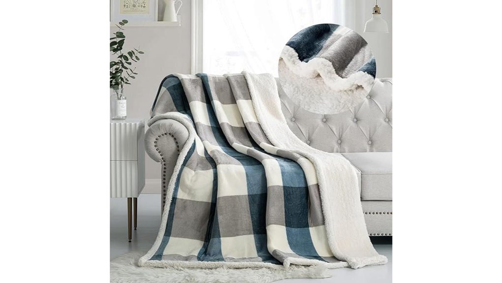sherpa fleece throw blanket