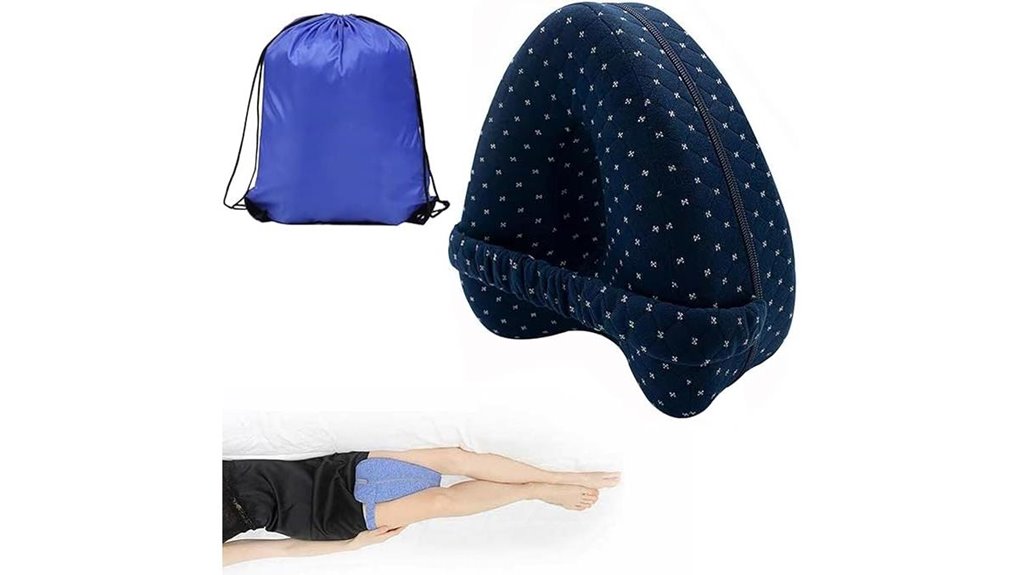 side sleeper leg hip support pillow blue