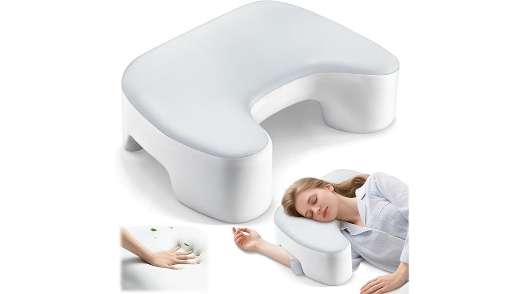 side sleeper pillow with arm holes