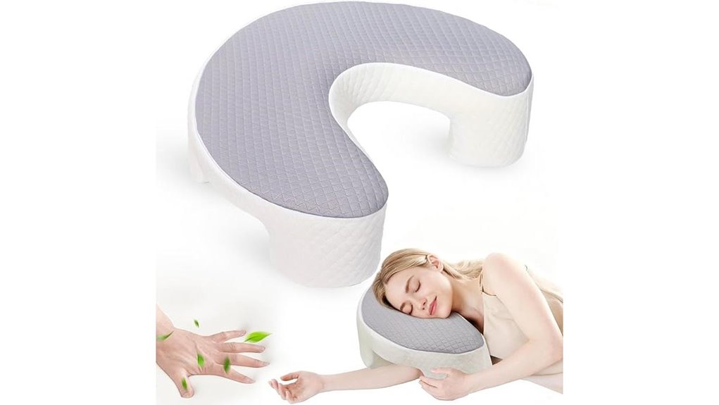 side sleeper pillow with armhole