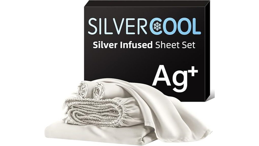 silver infused bamboo bedding set self cleaning silk comfort included
