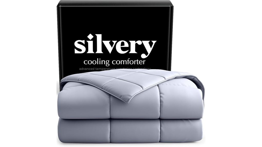 silver infused self cooling comforter