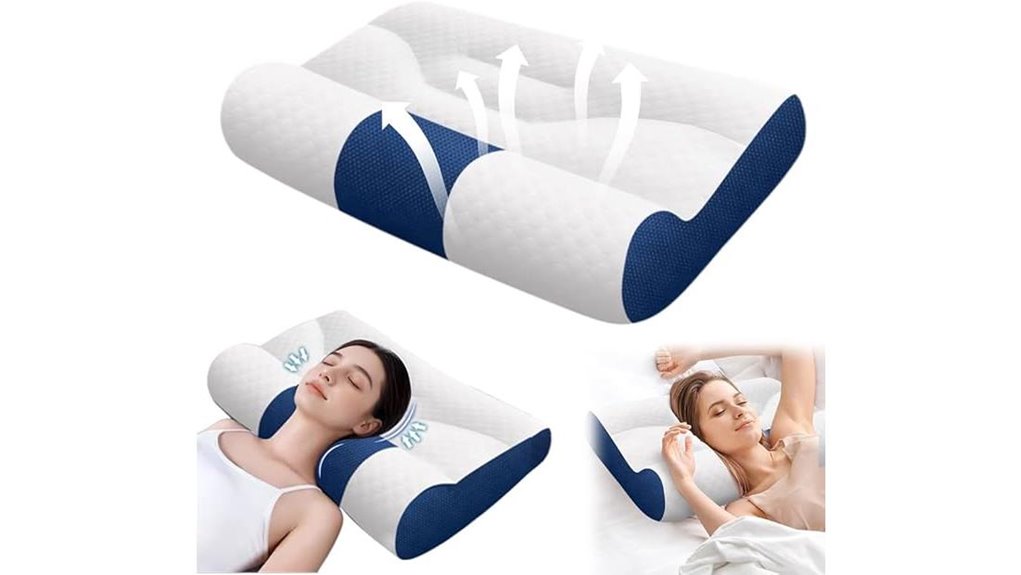 sleep enhancing cervical support pillow
