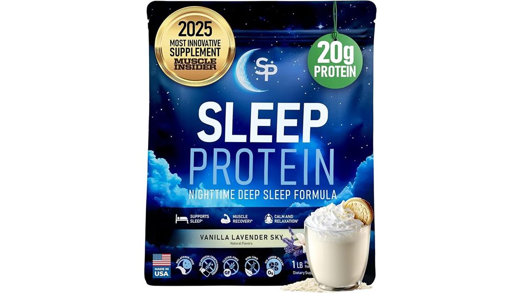 sleepy nighttime casein recovery shake with magnesium