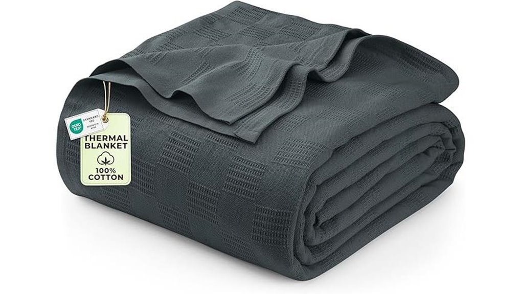 smoke gray cotton blanket queen