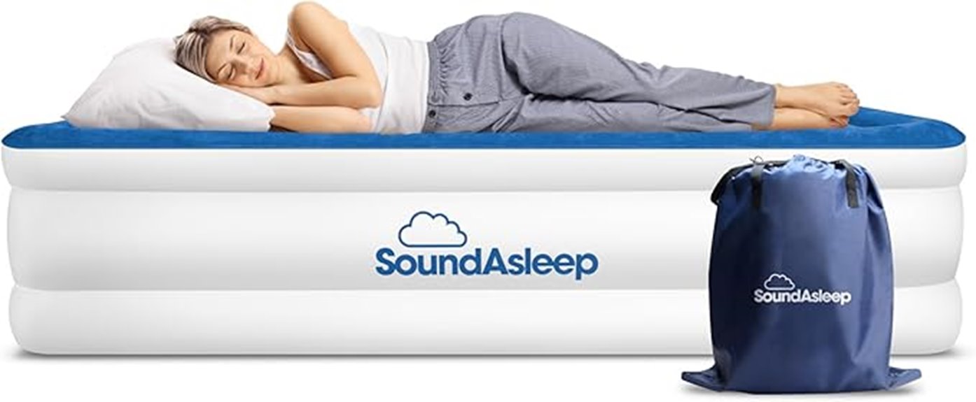 soundasleep luxury air mattress with pump