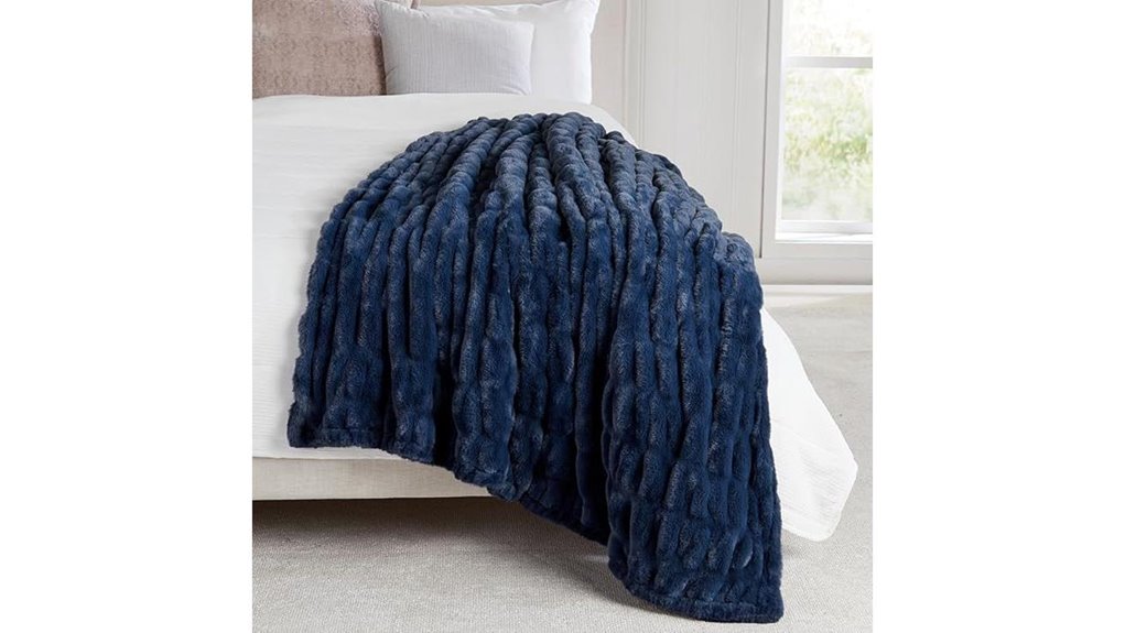 springtree home blanket midnight blue