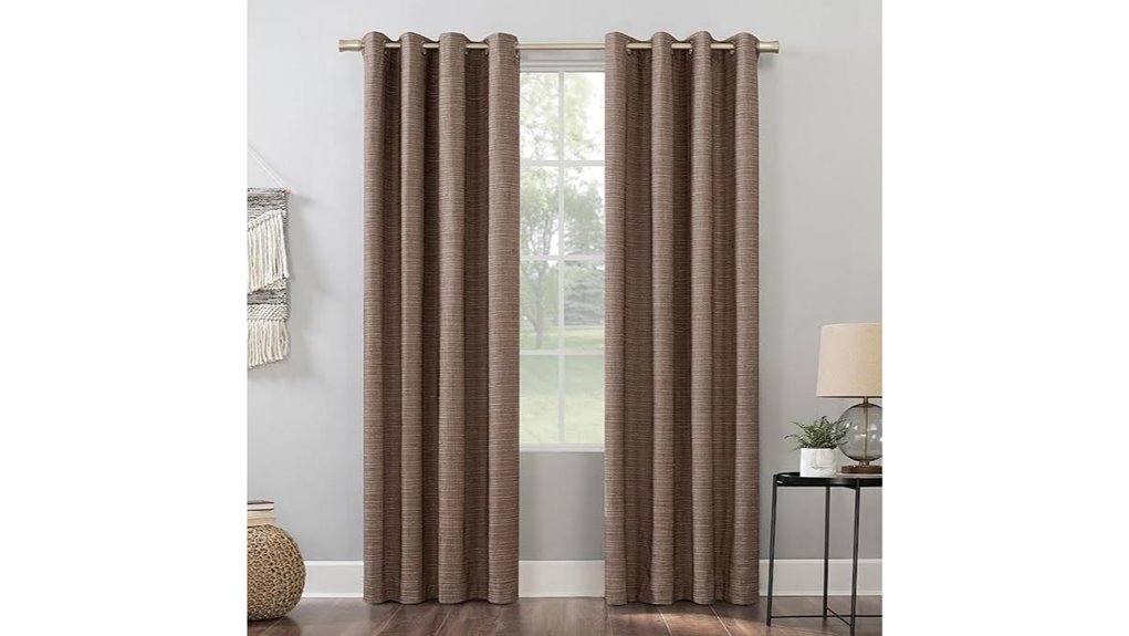 sun zero burlap weave curtain