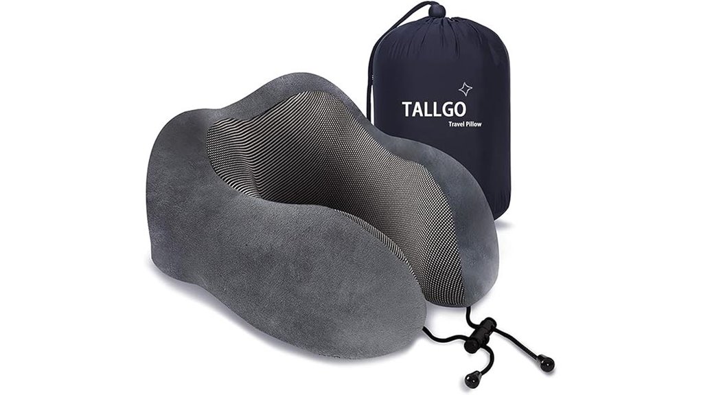 tallgo memory foam travel pillow