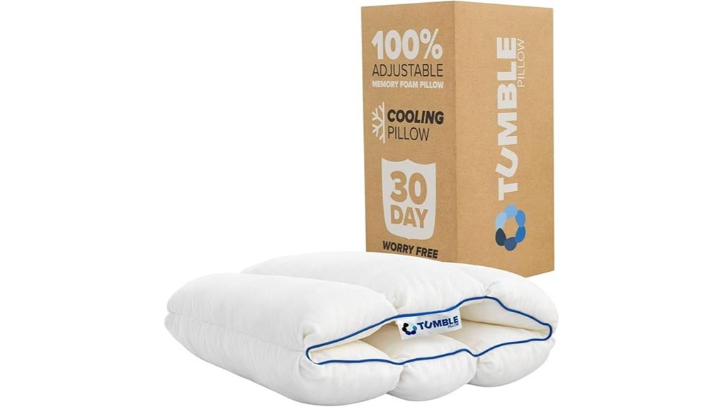 tumble 6 chamber adjustable pillow