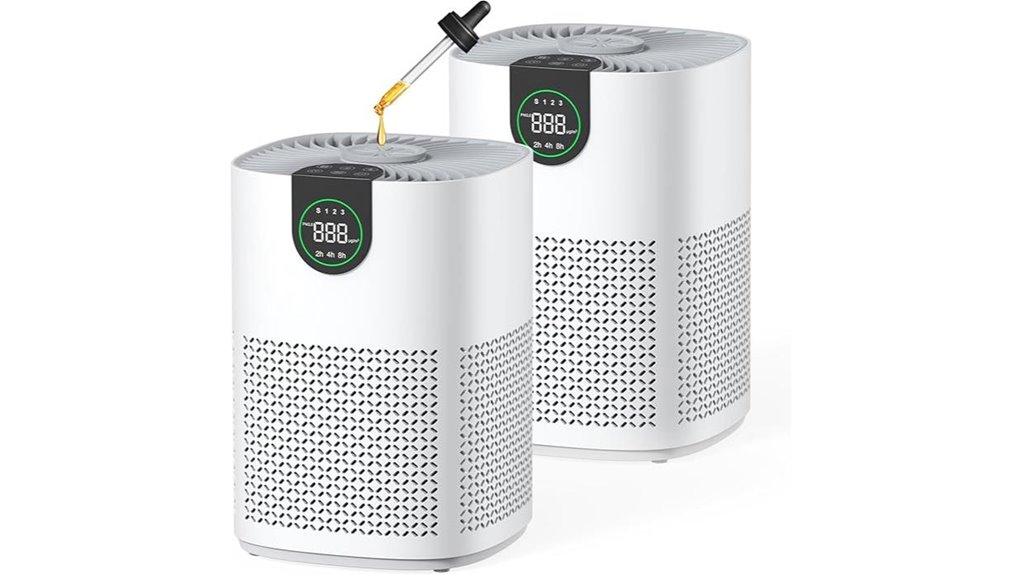 two air purifiers with hepa