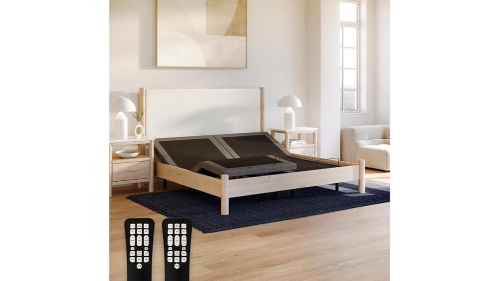 upholstered adjustable bed base 2 0 with massage