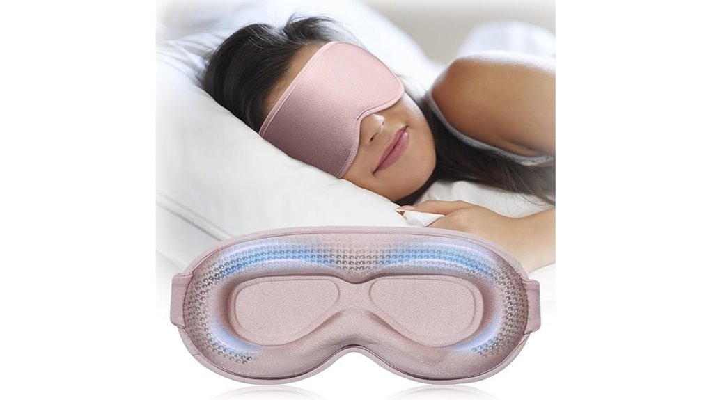weighted blackout sleep mask with lash friendly cups