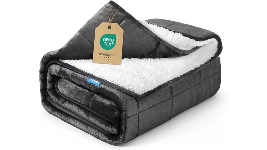 weighted blanket 15 lb sherpa fleece