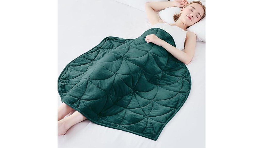 weighted lap blanket 7 lbs forest green