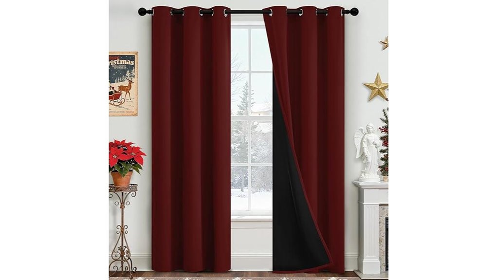 yakamok burgundy blackout curtains