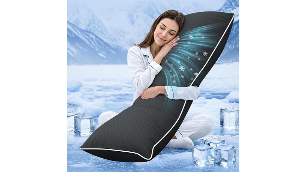 yz home cooling body pillow with shredded memory foam